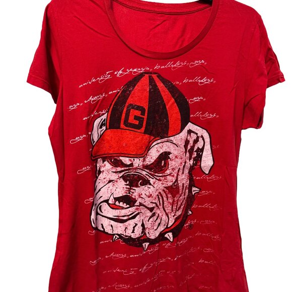 UGA University of Georgia Bulldogs Miss U Women's Tee Shirt, Large - Picture 1 of 2